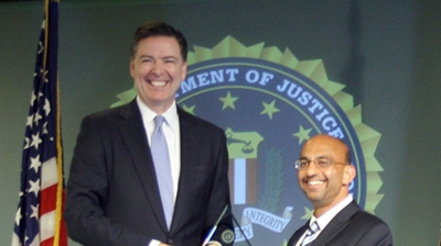 FBI Director's Leadership Award to Omar Siddiqui Photo