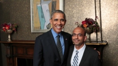 Mr. Omar Siddiqui with President Barack Obama Photo